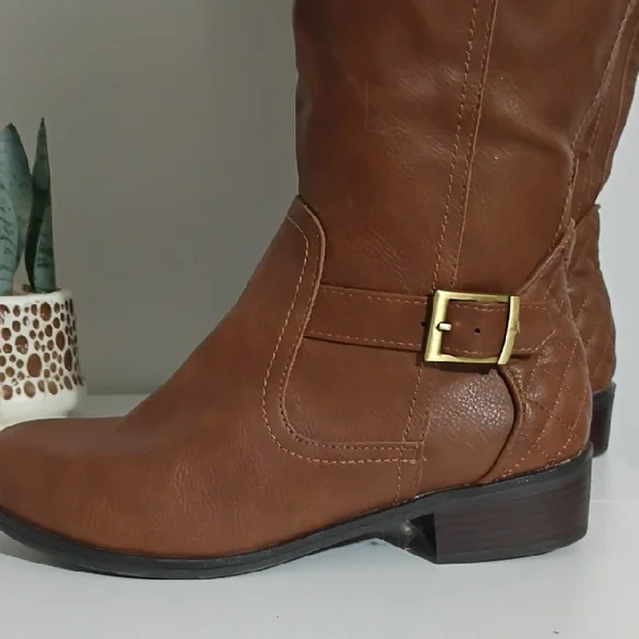 Arizona Brown Leather Knee High Boots Womens Size 8.5 - Picture 2 of 11